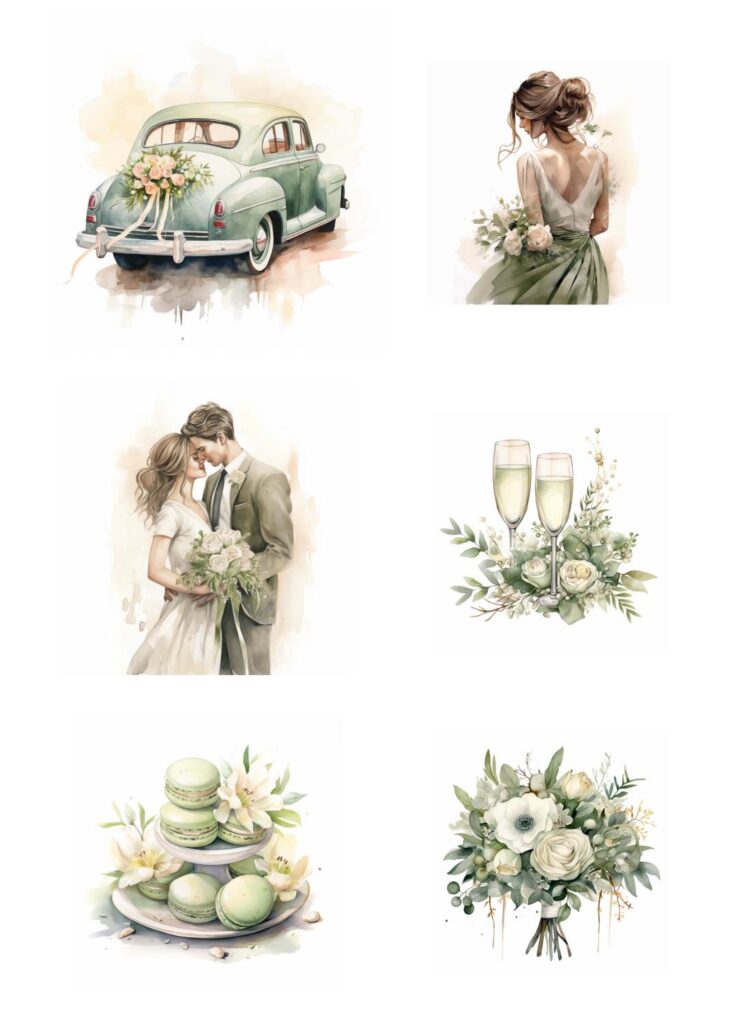 Reprint  Wedding day - A4 Klippeark