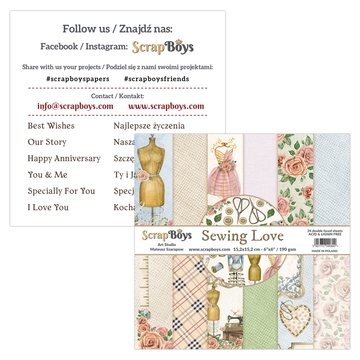 ScrapBoys Sewing Love 09 6x6 Blokk