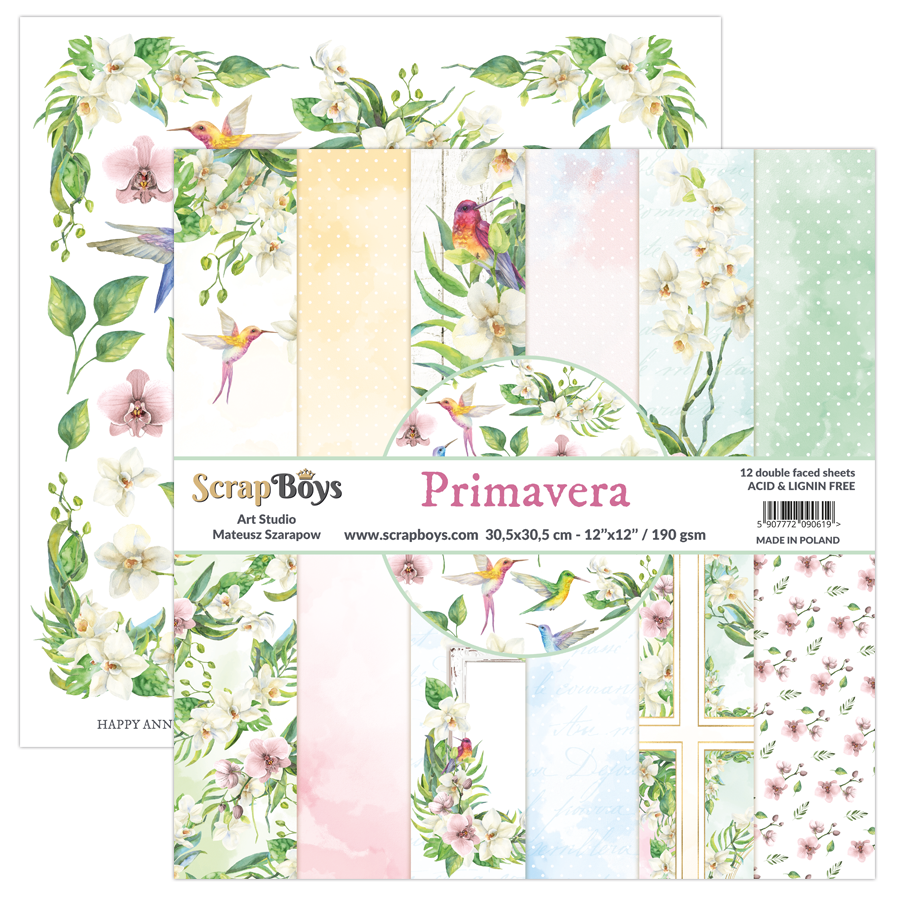 ScrapBoys Primavera 08 12x12 Blokk - Bilde 1