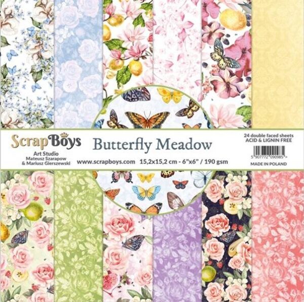 ScrapBoys Butterfly Meadow 09 6x6 Blokk