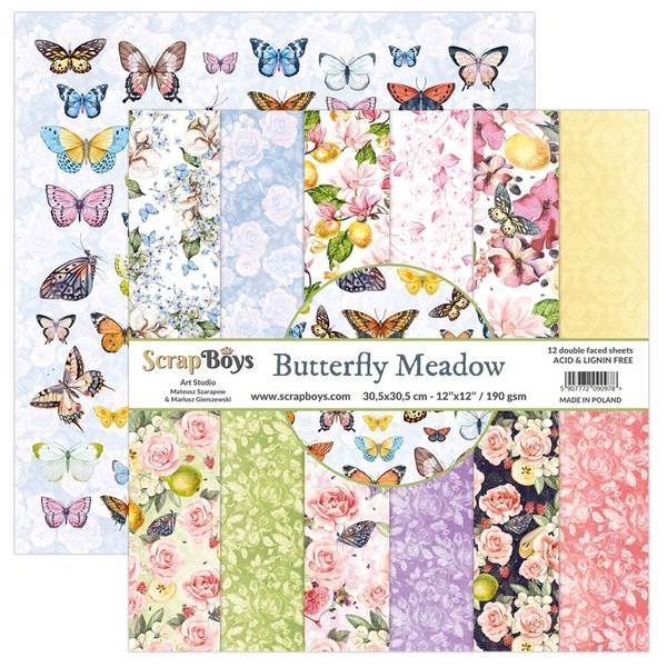 ScrapBoys Butterfly Meadow 08 12x12 Blokk