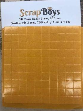 3D Foam Cubes 3mm, 200 pcs