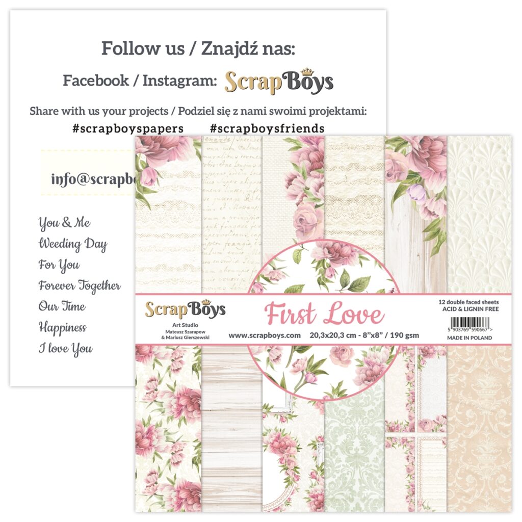 ScrapBoys First Love 10 8x8 Blokk
