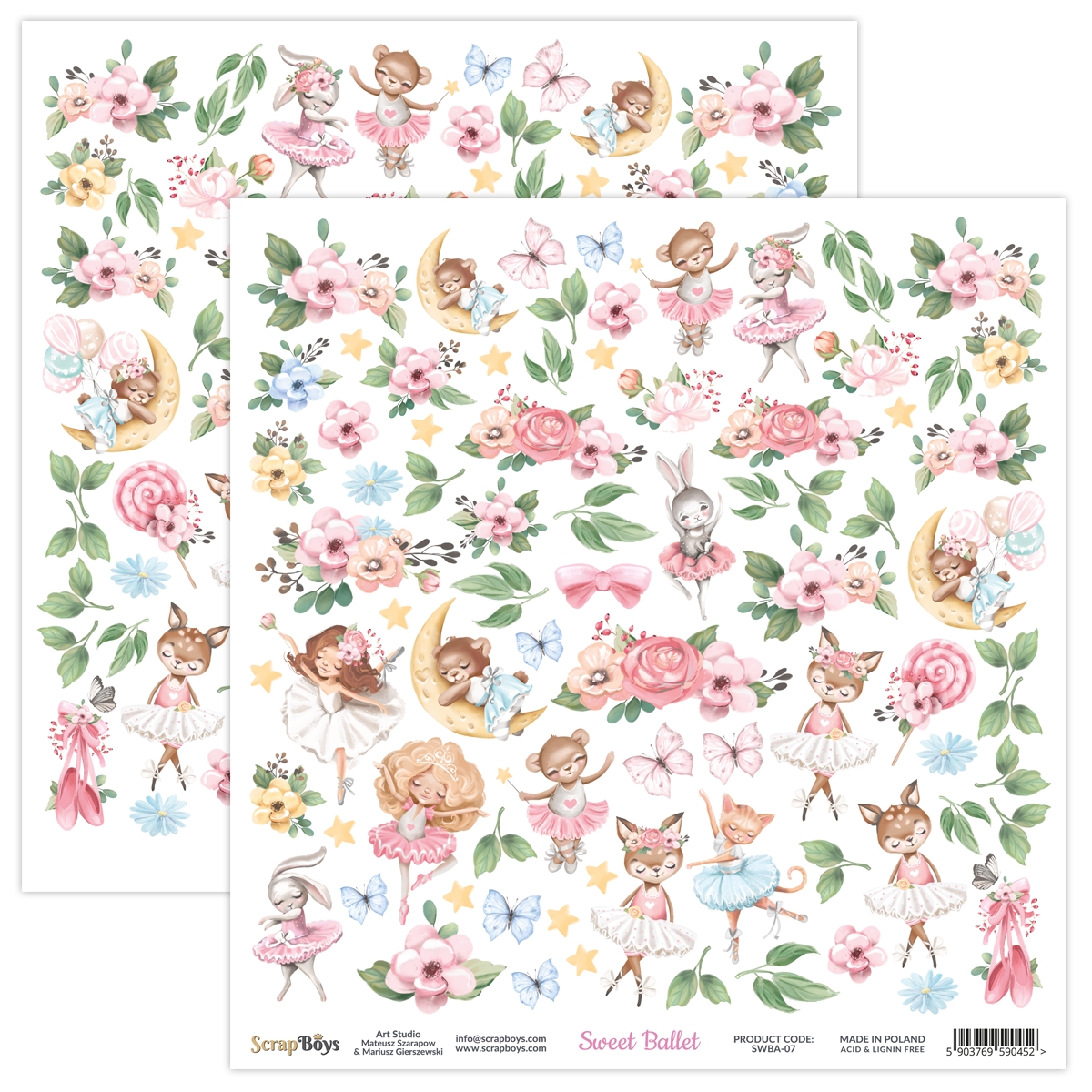 ScrapBoys Sweet Ballet 07 Klippeark - Bilde 1