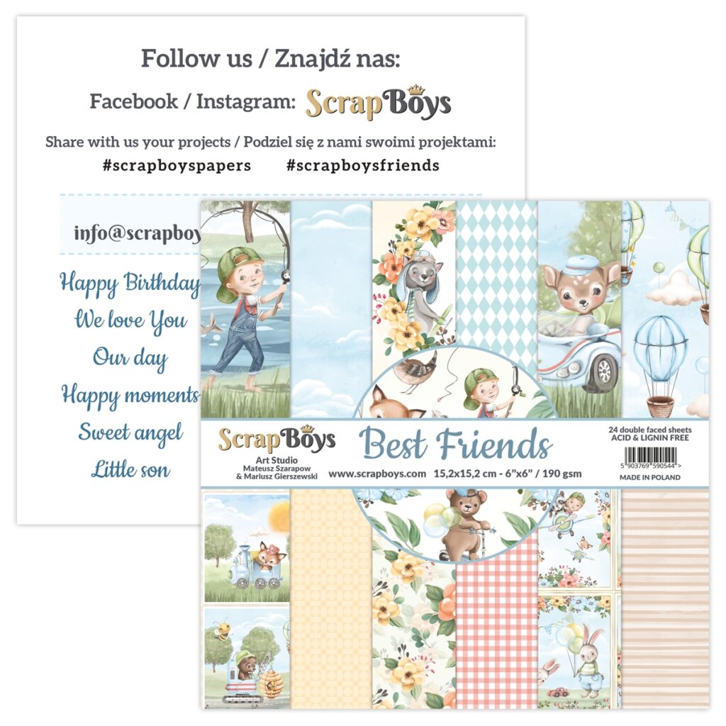 ScrapBoys Best Friends 09 6x6 Blokk