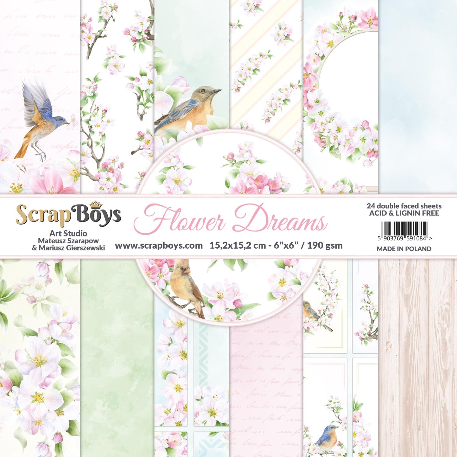ScrapBoys Flower Dreams 09 6x6 Blokk - Bilde 1