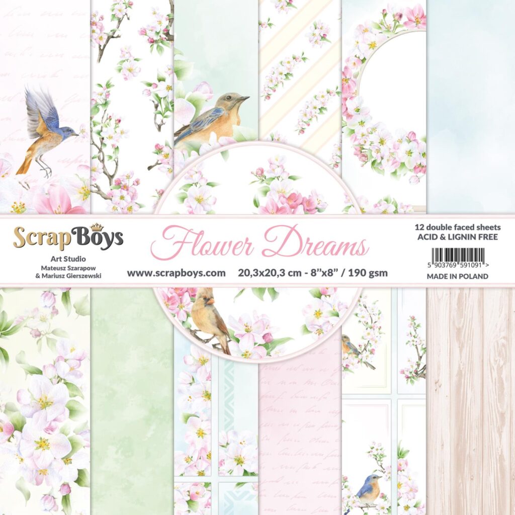 ScrapBoys Flower Dreams 10 8x8 Blokk