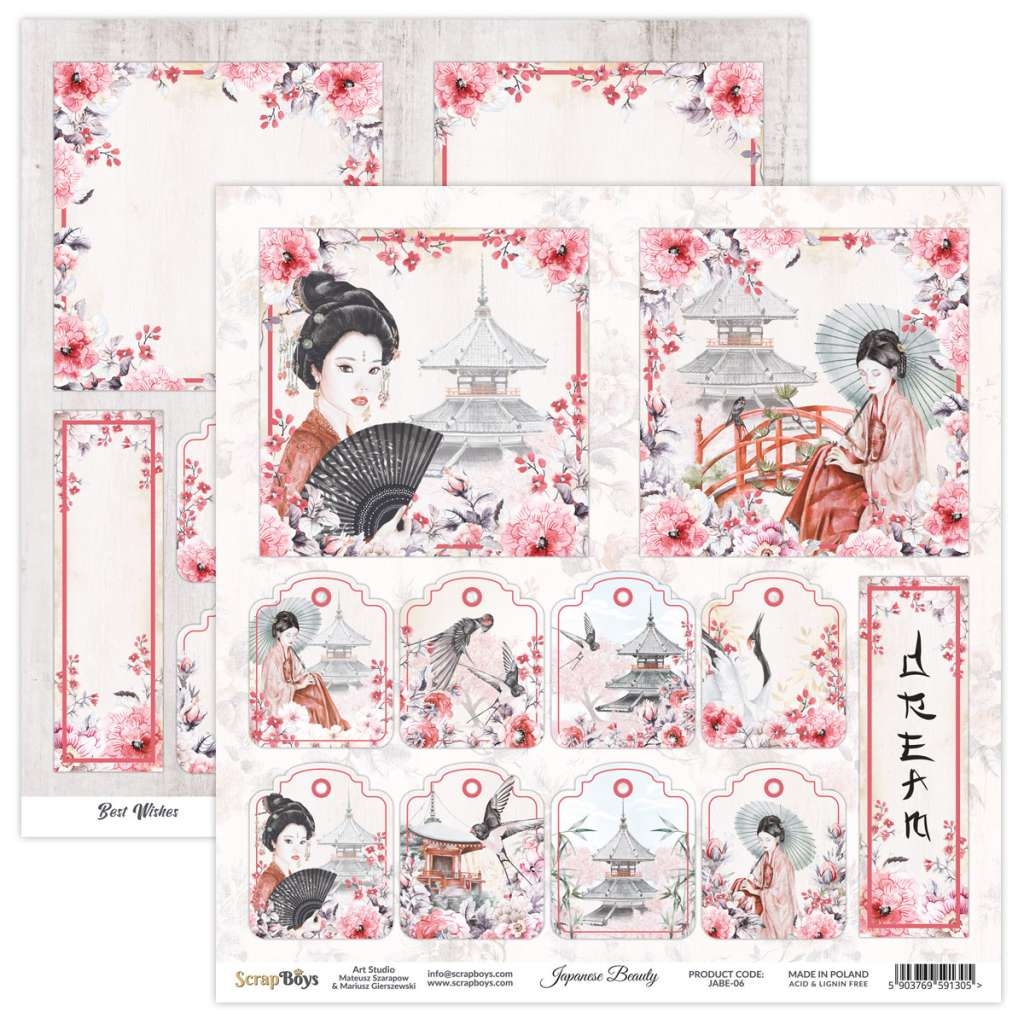ScrapBoys Japanese Beauty 06 Bildeark - Bilde 1