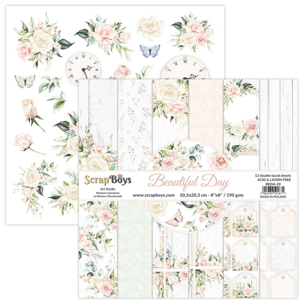 ScrapBoys Beautiful Day 10 8x8 Blokk - Bilde 1