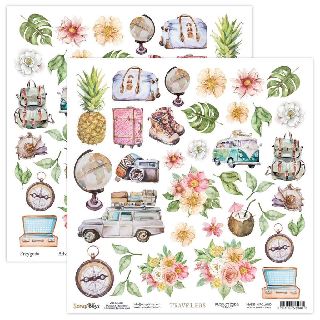ScrapBoys Travelers 07 Klippeark - Bilde 1