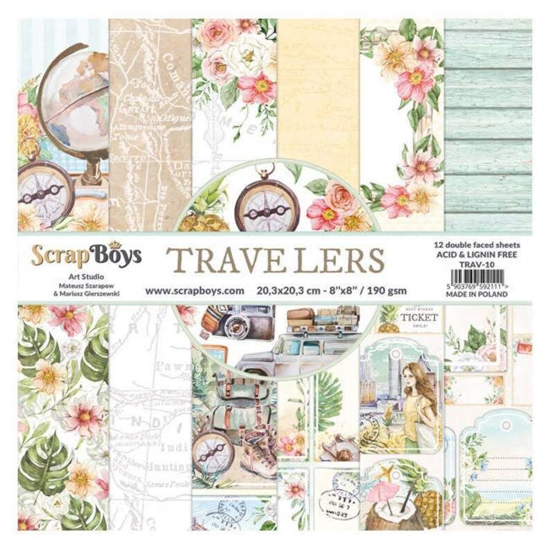 ScrapBoys Travlers 10 8x8 Blokk - Bilde 1