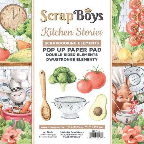 9863.jpg ScrapBoys Kitchen Stories 11 Pop up 6x6 Blokk