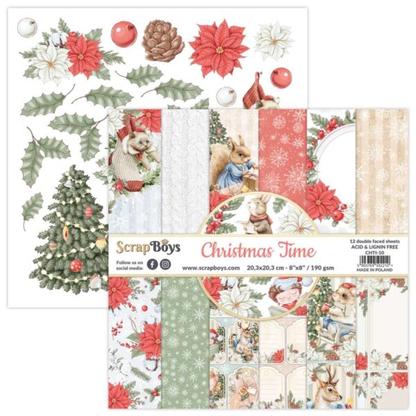 ScrapBoys Christmas Time 10 8x8 Blokk