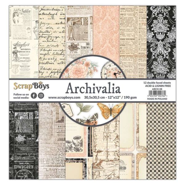 ScrapBoys Archivalia ARCH-08 12x12 Blokk