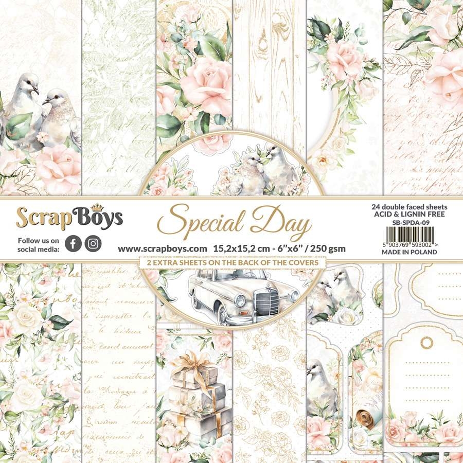 ScrapBoys Special Day SB-SPDA-09 6x6 Blokk - Bilde 1