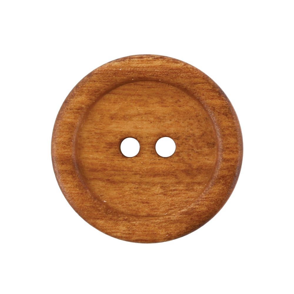 Treknapp – 4-hull 23mm – Mellombrun - Bilde 1