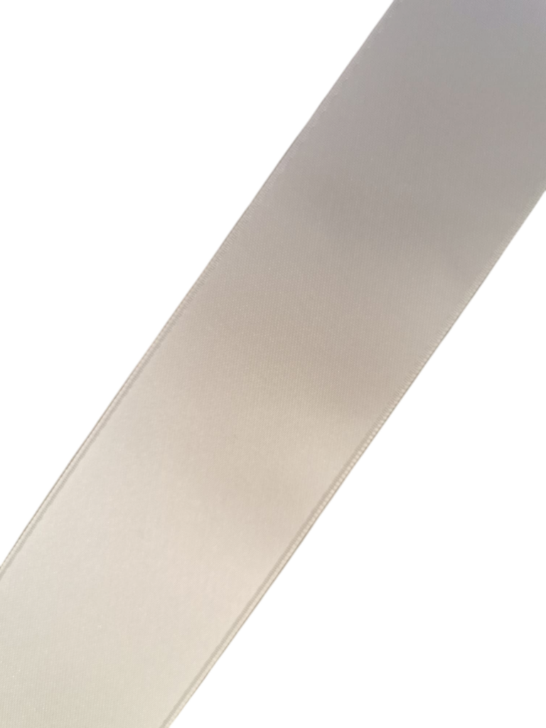 Satin Luxe Double Face 40mm Hvit