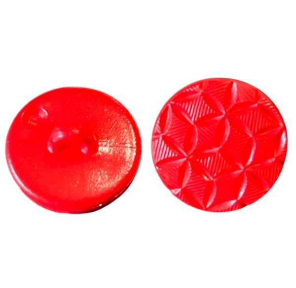 Knapp med Øyefeste 13mm Rød