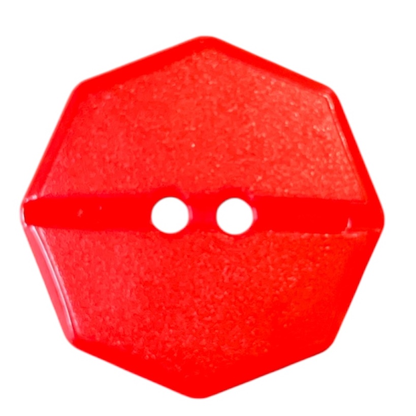 Knapp 2 hulls 25 mm  Rød - Bilde 1