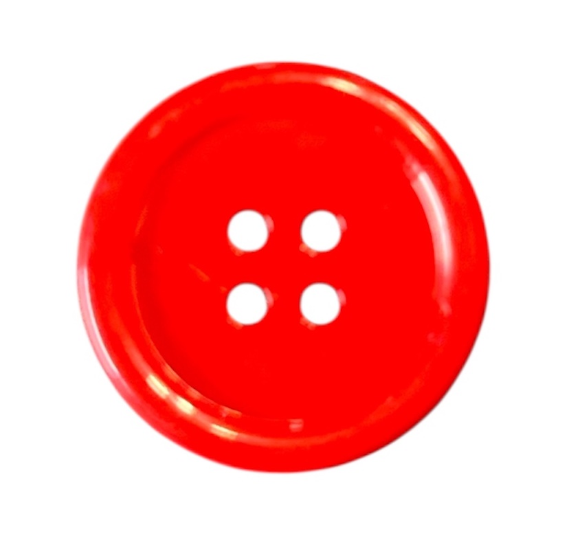 Knapp 4 hulls 22mm Rød - Bilde 1