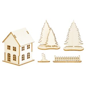 Figursett i tre – Lite hus