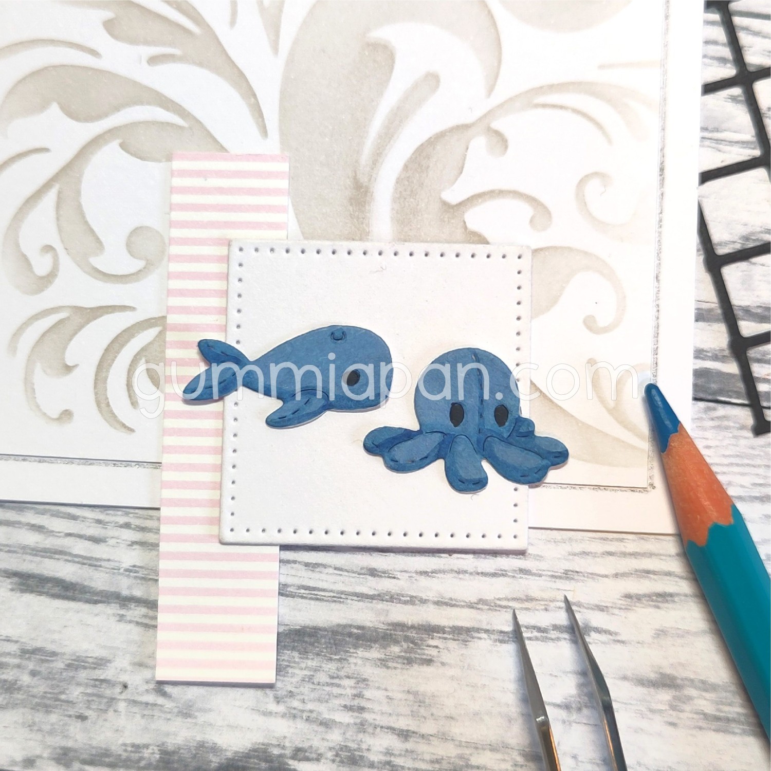 Gummiapan Dies Blekkfisk og Hval - Bilde 1