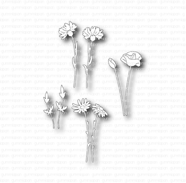 17592.jpg Gummiapan Dies Små Midsommerblomster