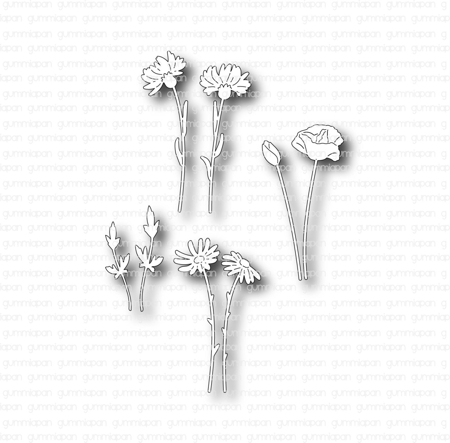 Gummiapan Dies Små Midsommerblomster - Bilde 1