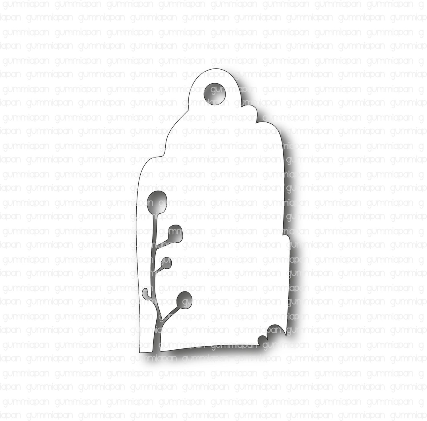 Gummiapan Dies Tag med gren - Bilde 1