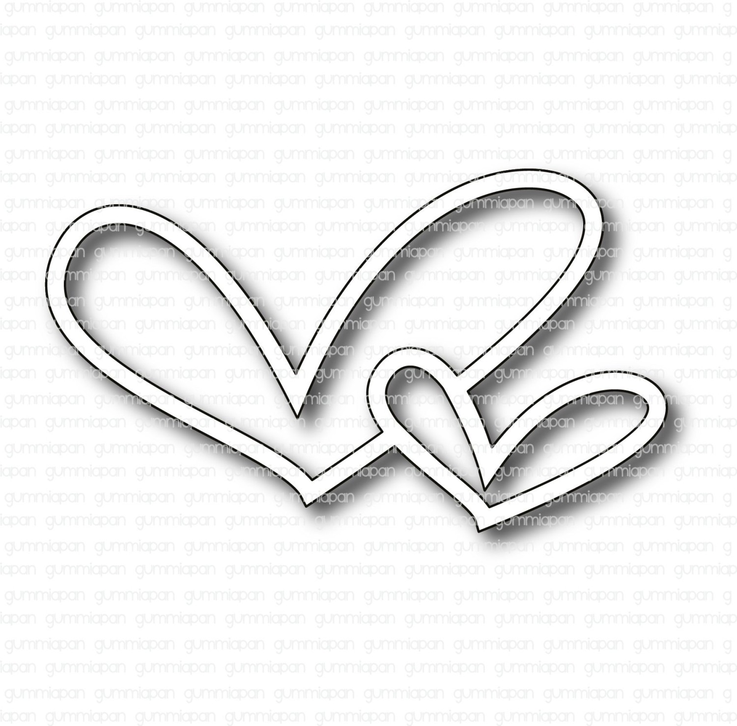 Gummiapan Dies Dobbelt Hjerte - Bilde 1