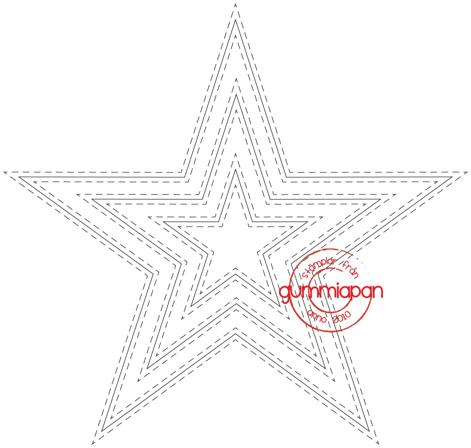 Gummiapan Dies Stjerne med Dobbeltsting - Bilde 1