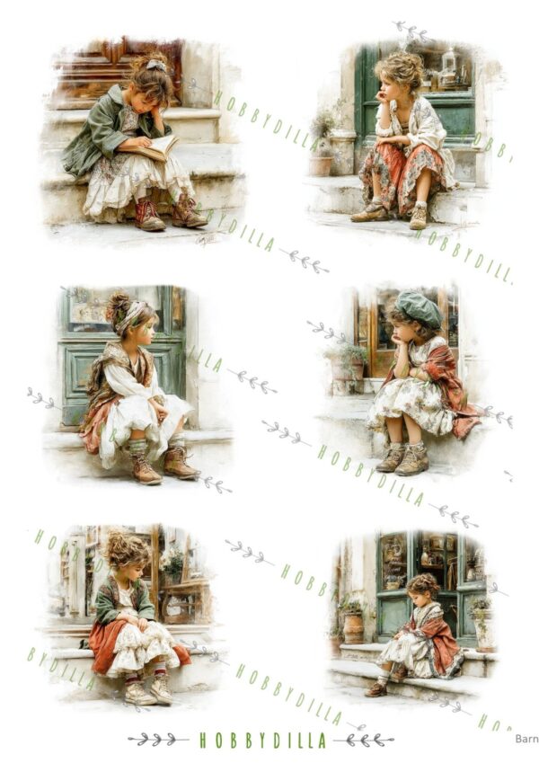 Motivark Barn 2006 M Jenter på trapp