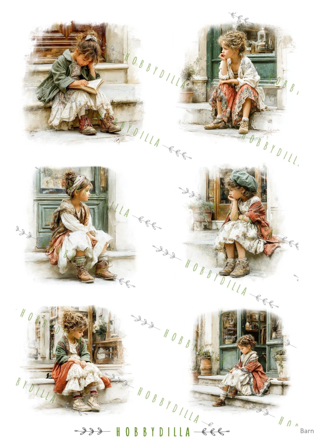 Motivark Barn 2006 M Jenter på trapp - Bilde 1