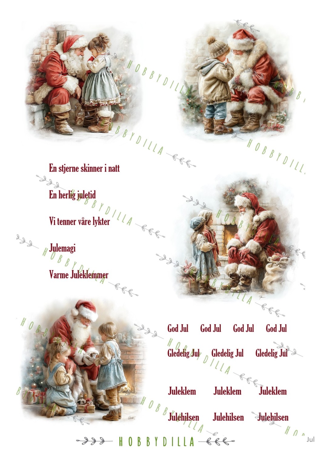 Motivark Jul 2020 M Nisse og Barn med tekst - Bilde 1
