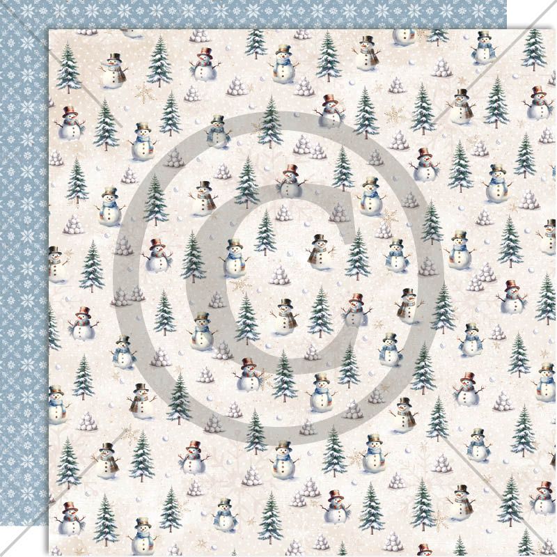 Papirdeign Vinterglede Snømenn - Bilde 1