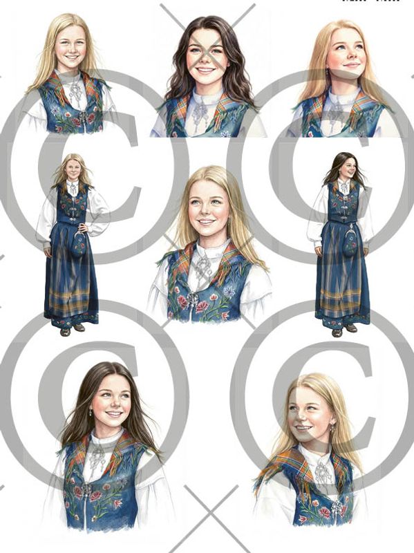 17692.jpg Papirdesign Motivark - Konfirmant, Blå