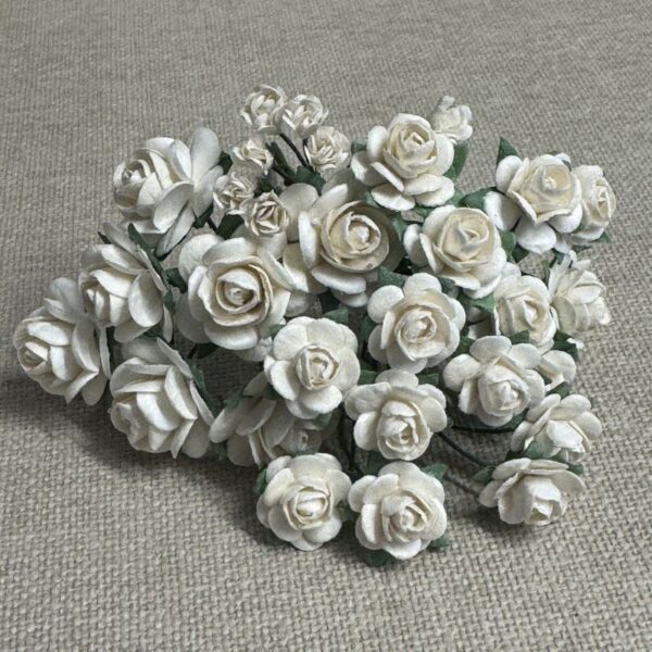 17694.jpg Papirdesign Roser og knopper - Hvit