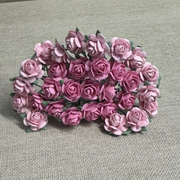 Papirdesign Roser 1,2 cm - Lys Rosa