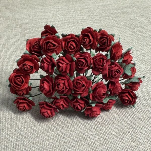 17699.jpg Papirdesign Roser 1,2 cm - Rød