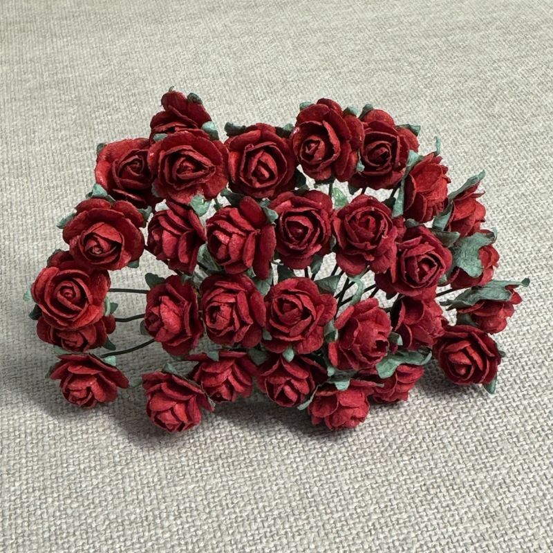 Papirdesign Roser 1,2 cm - Rød - Bilde 1