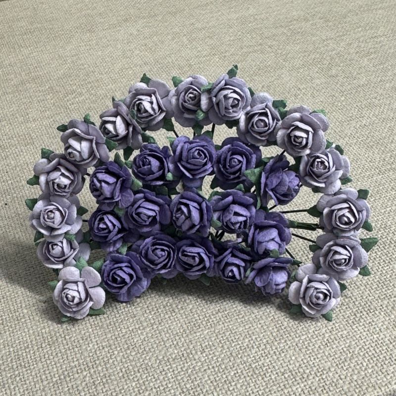 Papirdesign Roser 1,2 cm - Vintage Blå - Bilde 1