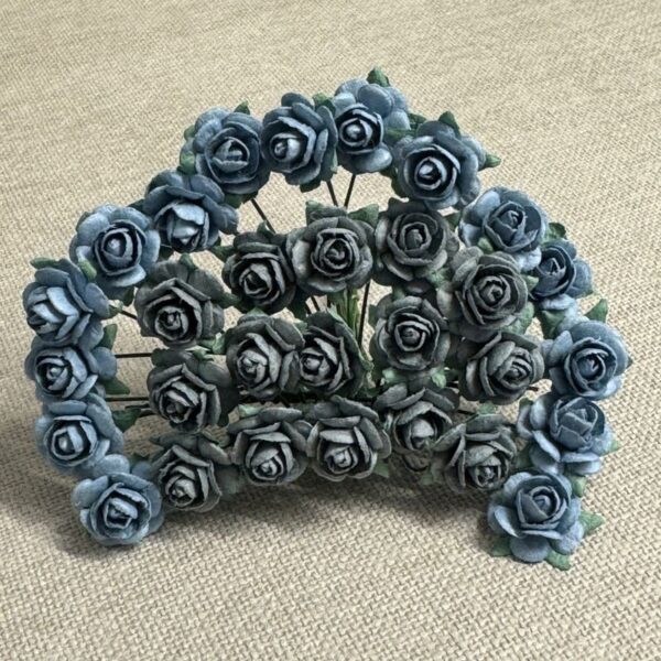 Papirdesign Roser 1,2 cm - Vintage Blå