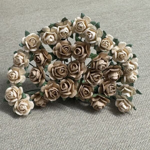 17704.jpg Papirdesign Roser 1,2 cm - Beige