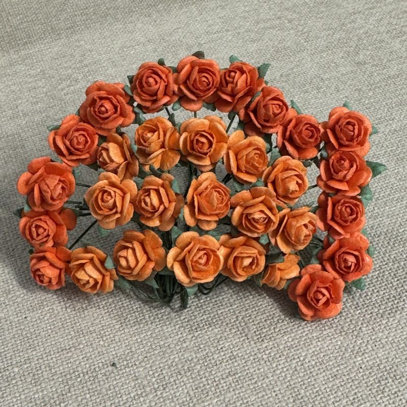 Papirdesign Roser 1,2 cm - Orange - Bilde 1
