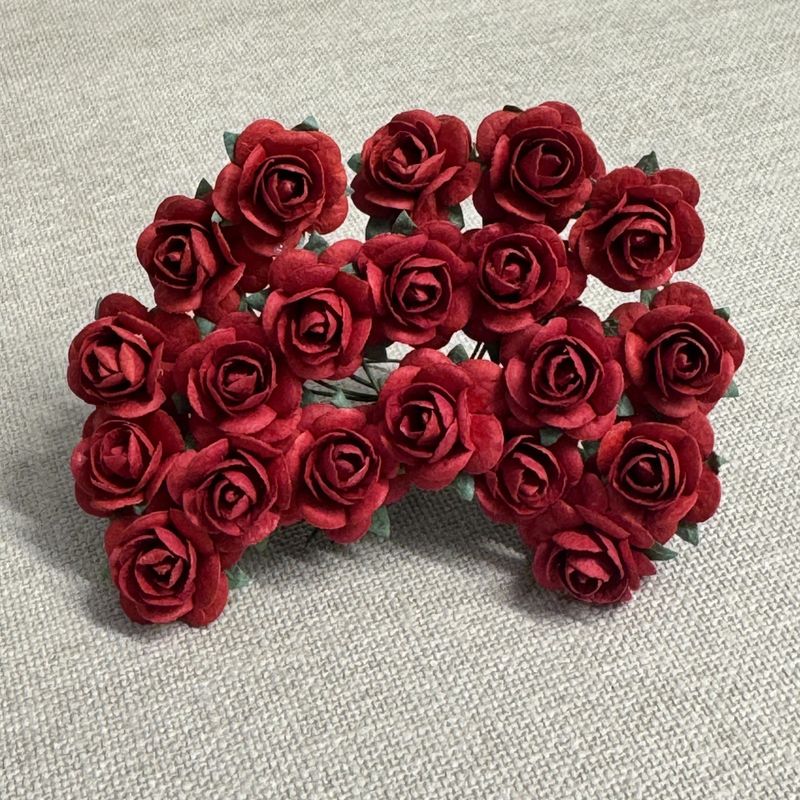 Papirdesign Roser 1,8 cm - Rød - Bilde 1