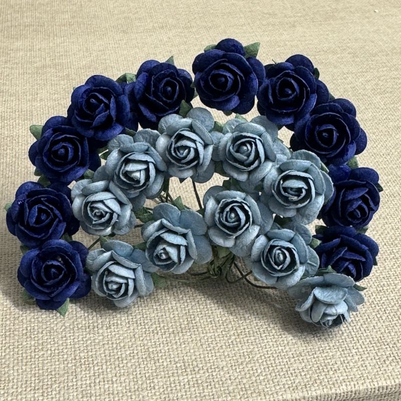 Papirdesign Roser 1,8 cm - Blå - Bilde 1