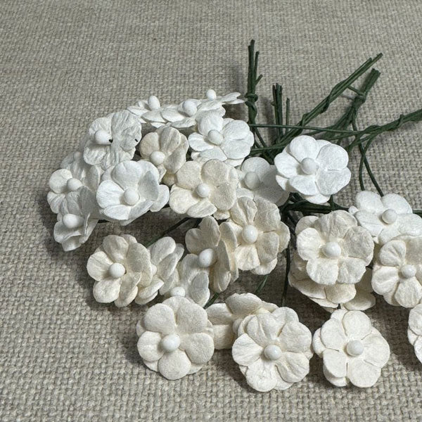 17716.jpg Papirdesign Små Blomster 1,1 cm - Hvite