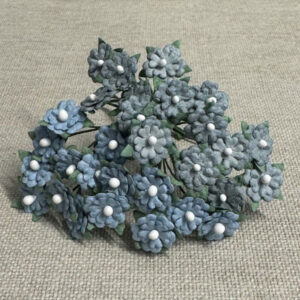 Papirdesign Mini Blomster 1,1 cm - Vintage Blå