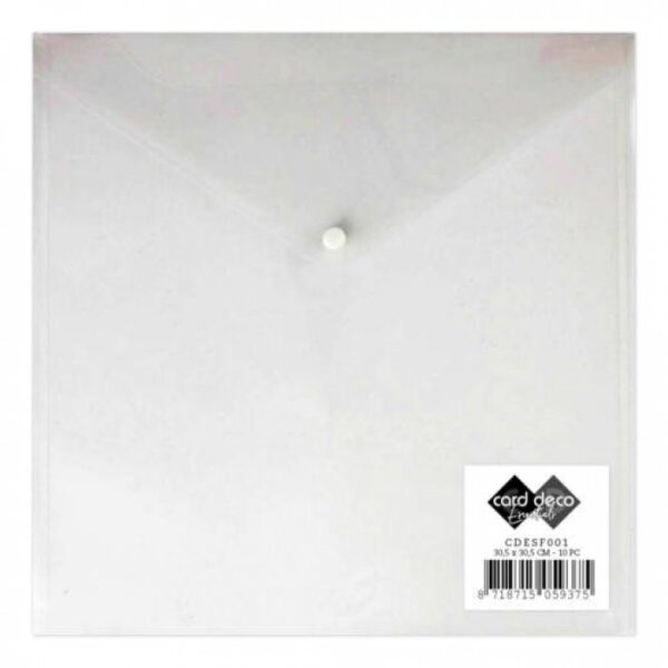 Gjennomsiktig oppbevaringsmappe 30,5x30,5