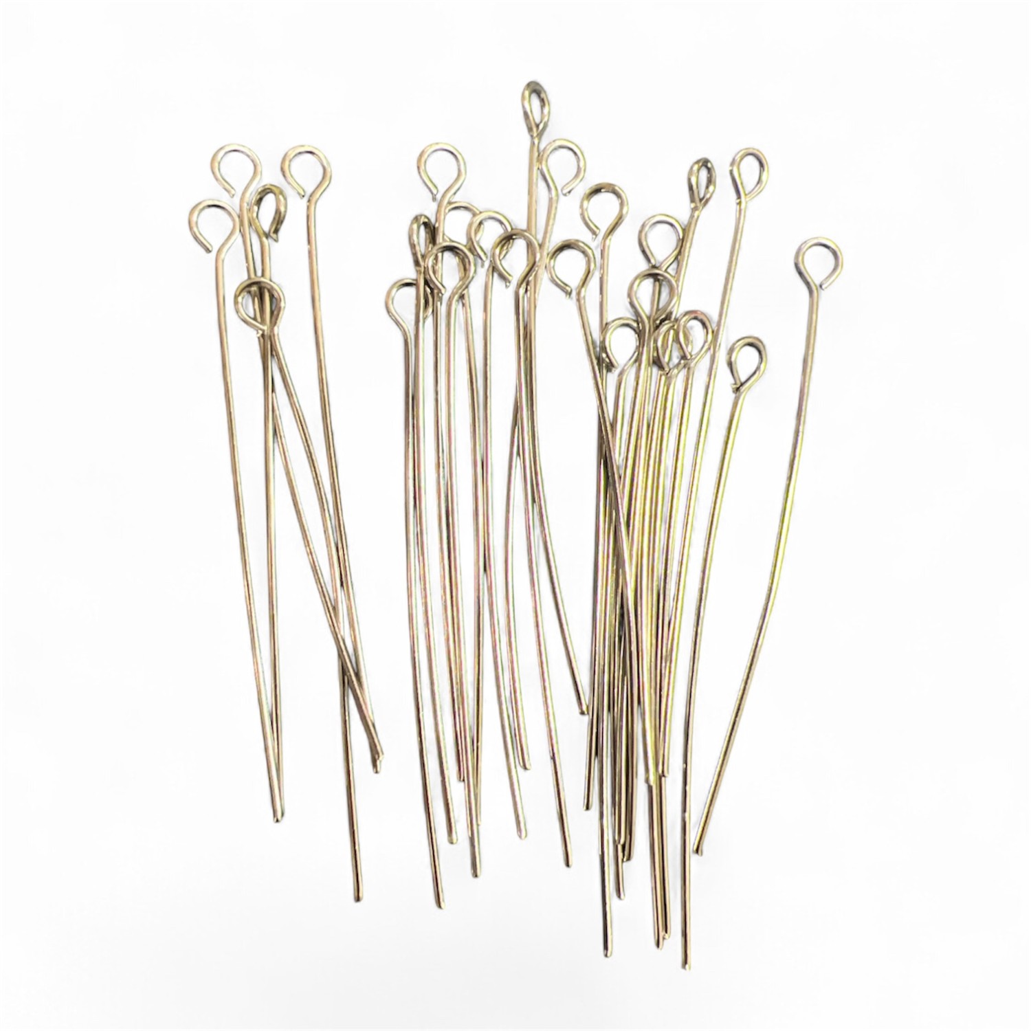 Øyepinn 45mm - Sølv ca 25 stk - Bilde 1